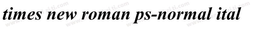 times new roman ps-normal italic字体转换